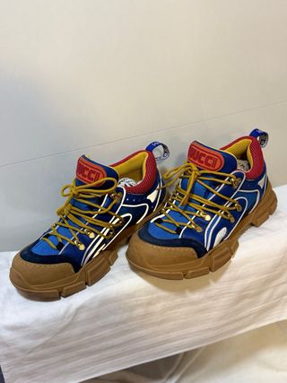 Zapatos Gucci Hombre Azul y Marrón