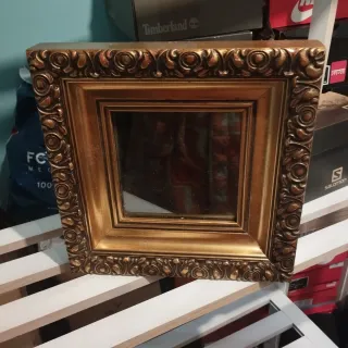 Espejo Marco Madera Dorado