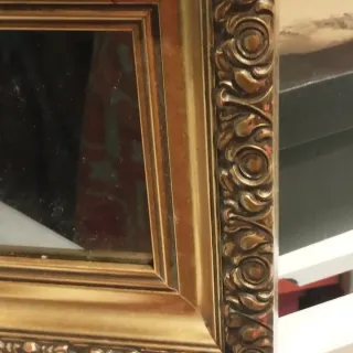 Espejo Marco Madera Dorado