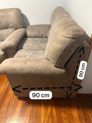 2 Sofás de tela color gris