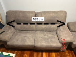 2 Sofás de tela color gris