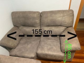 2 Sofás de tela color gris