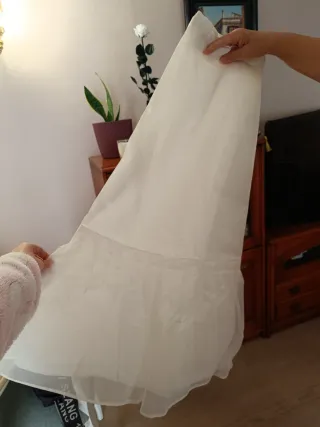 CONJUNTO DE VESTIDO DE COMUNIÓN COLOR BEIGE