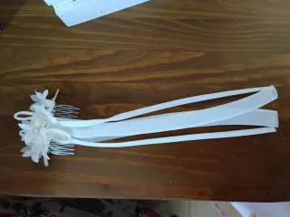 CONJUNTO DE VESTIDO DE COMUNIÓN COLOR BEIGE