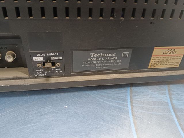 Tape casette TECHNICS RS-M51 STEREO CASSETTE funcionando