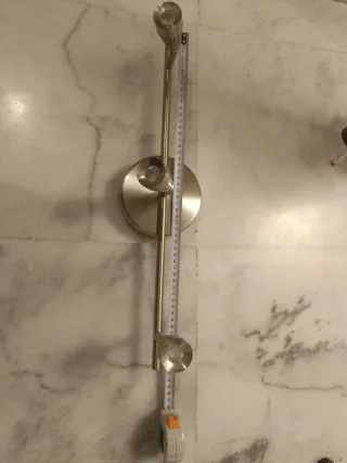 Lámpara de techo/pared metal plateado