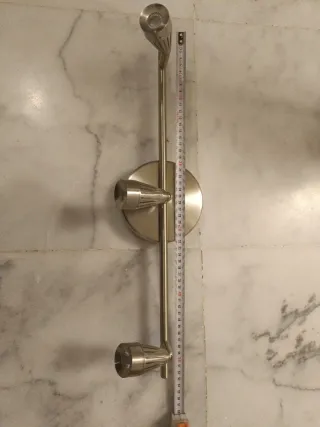 Lámpara de techo/pared metal plateado