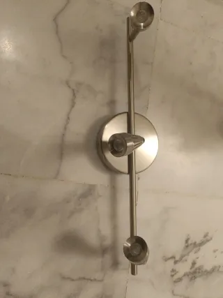 Lámpara de techo/pared metal plateado