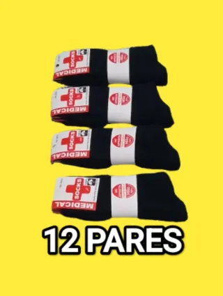 PACK 12 PARES CALCETINES ALGODÓN PREMIUM HOMBRE