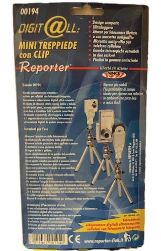 Mini treppiede Digit@ll Reporter con clip