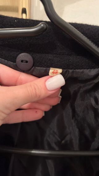 Abrigo de lana negro