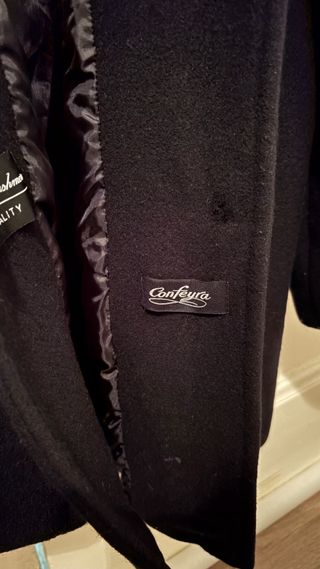 Abrigo de lana negro