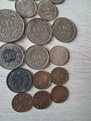 Lote de Monedas Antiguas Suizas 5 de plata