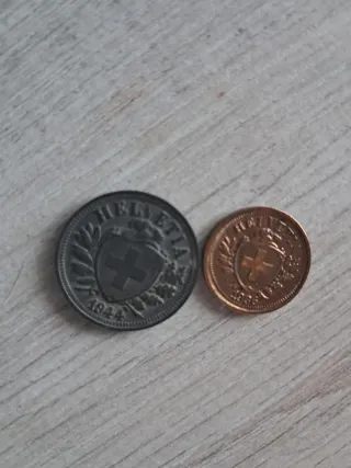 Lote de Monedas Antiguas Suizas 5 de plata