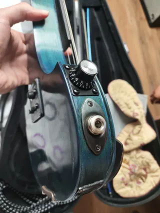 Violín Eléctrico 5 Cuerdas Azul