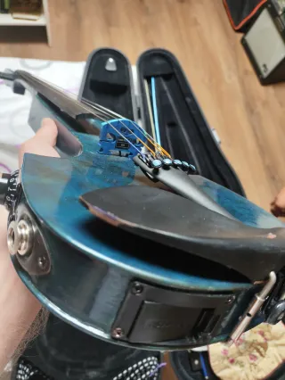 Violín Eléctrico 5 Cuerdas Azul