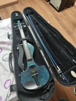 Violín Eléctrico 5 Cuerdas Azul