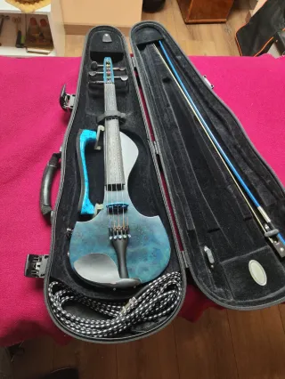Violín Eléctrico 5 Cuerdas Azul