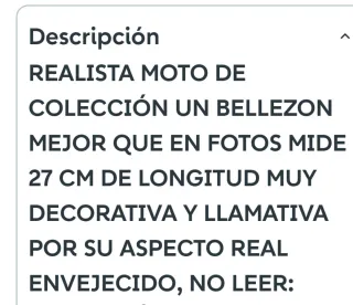 Miniatura Vespa Amarilla Realista 27cm