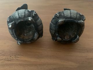 Pareja jarrones estaño Art Nouveau