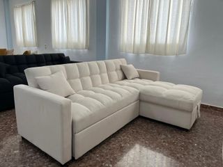 Divano beige in offerta con letto e cassettiera