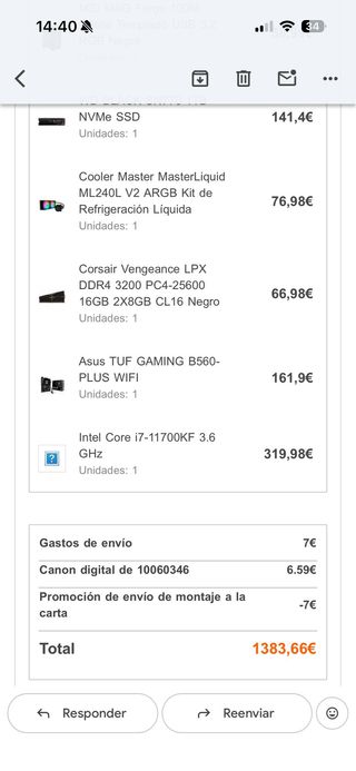 PC da gaming i7 11700KF - SSD NVMe da 1TB