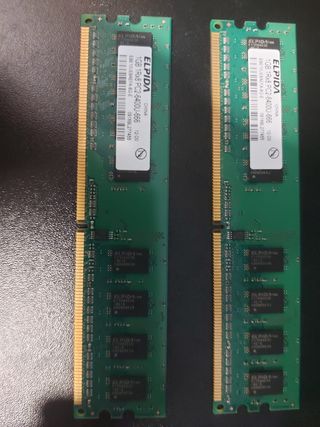 2x Elpida 1GB PC2-6400U-666 RAM DDR2