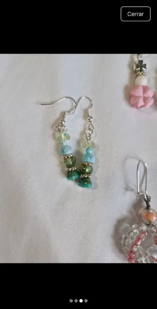 4 pares de pendientes de bisutería