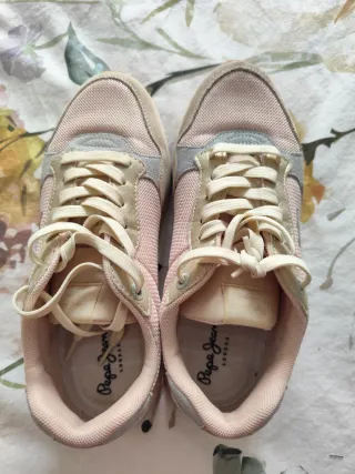 Deportivas Pepe Jeans rosas y beige