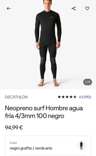 Traje de Neopreno DECATHLON para bucear y surfear