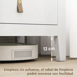 Cómoda 6 Cajones Blanca y Madera