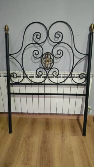 Pack Cabeceros forja cama 90 negro y dorado