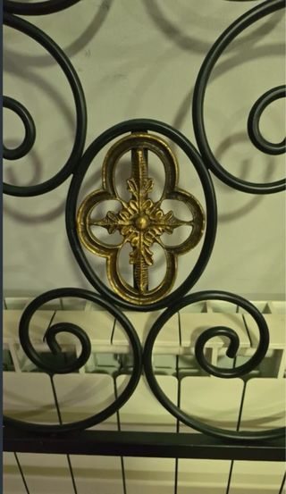 Pack Cabeceros forja cama 90 negro y dorado