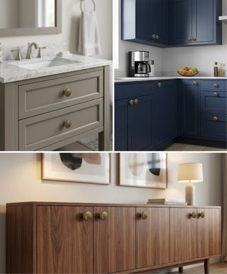 Pomos de Mueble Latón Envejecido Estilo Vintage