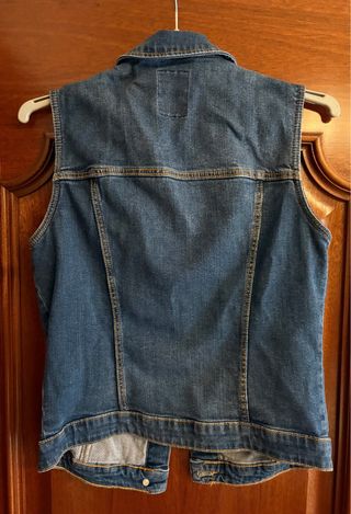 Chaleco Vaquero Bershka Azul
