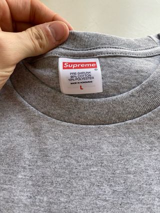 Camiseta Supreme Arabic Box Logo Talla L Gris