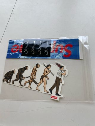 Camiseta Supreme Arabic Box Logo Talla L Gris