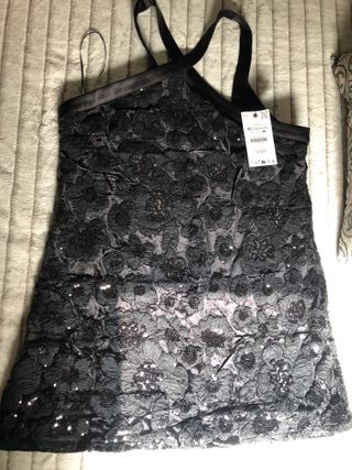 Vestido Zara floral lentejuelas