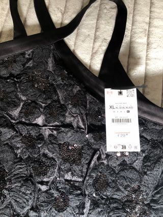 Vestido Zara floral lentejuelas