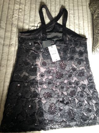 Vestido Zara floral lentejuelas