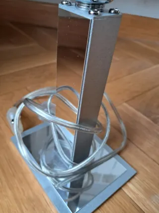 Lámparas de mesita cristal y metal