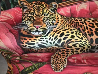 Coperta in peluche vellutato con stampa leopardo