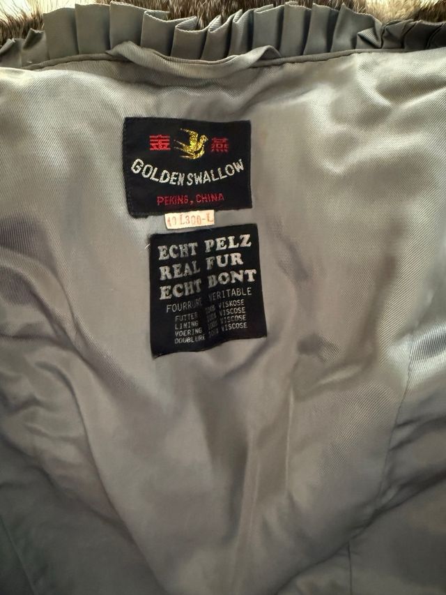 Abrigo de piel auténtica