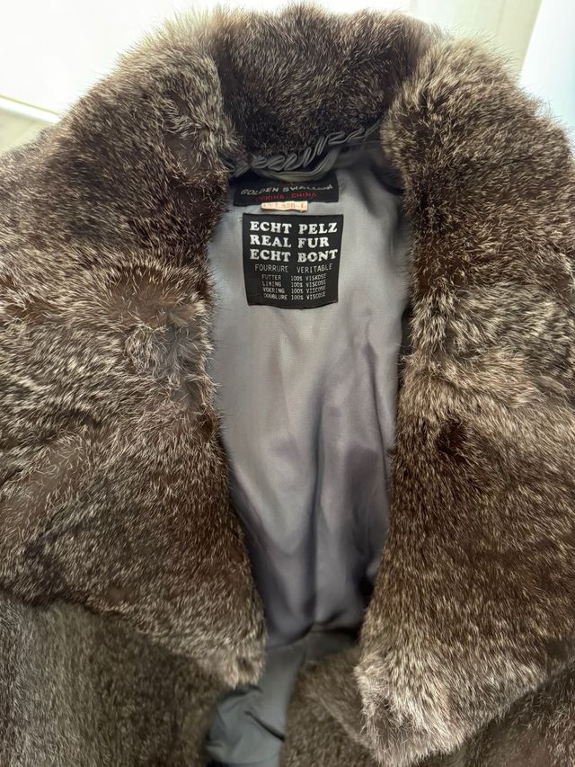 Abrigo de piel auténtica