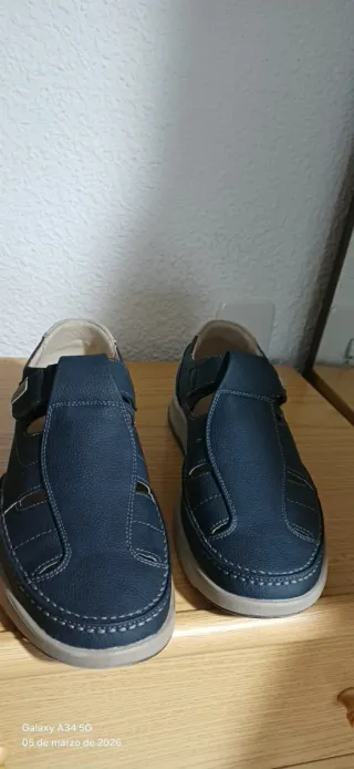 Zapatos cómodos azul,1 puesta, me vinieron grandes