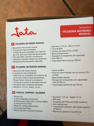 Picadora Batidora Manual Jata