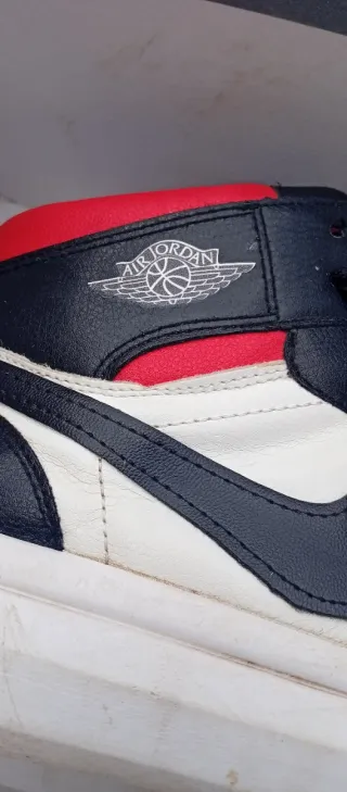 Scarpe Jordan Alte Nero Rosso Bianco