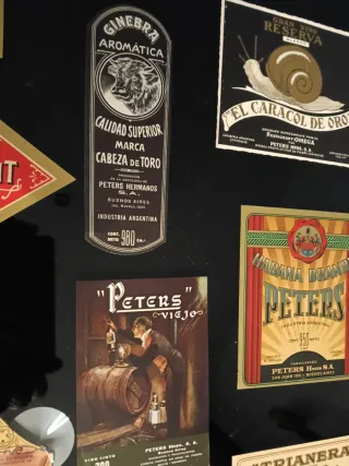 Etiquetas bodega vino vintage decoración cuadros