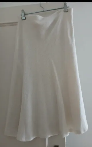 Falda Zara Blanca Talla 38