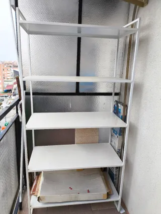 Estantería metálica blanca 5 baldas